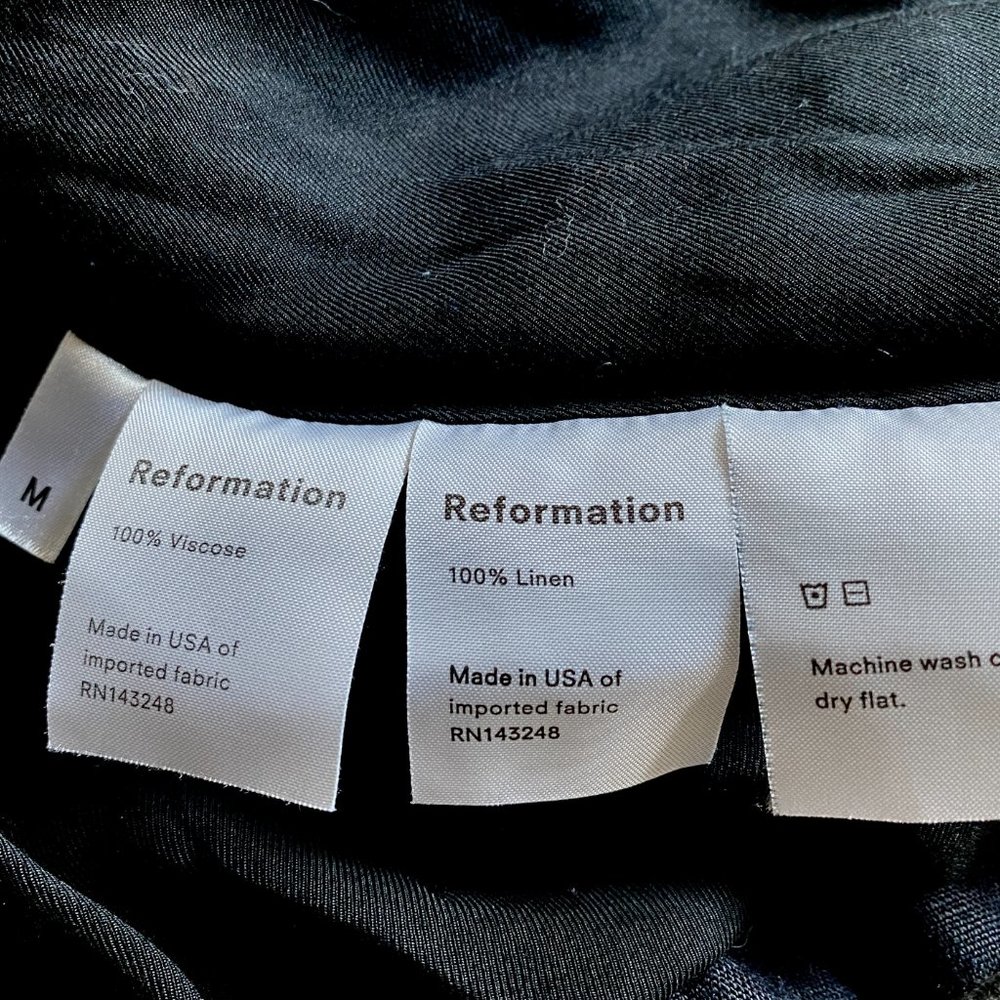 Reformation Rae Blazer - Black Linen - Picture 6 of 6